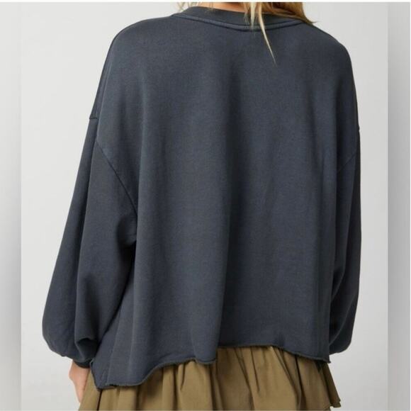 Urban Outfitters Out From Under Grey Pullover Notch Neck Sweatshirt Size S - Picture 14 of 14